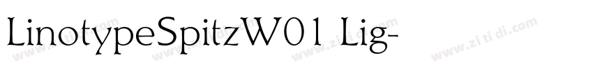 LinotypeSpitzW01 Lig字体转换